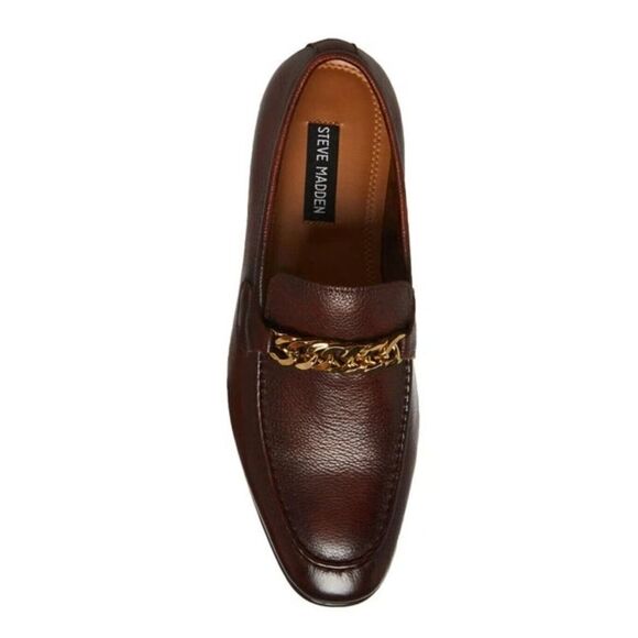 Steve Madden Men Other - Steve Madden Chiron Mens Dark Brown Leather Slip On Loafer 11.5M